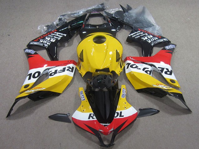 Carene Moto Honda CBR600RR 2007-2008 - Giallo Bianco Rosso Nero Lucido Repsol