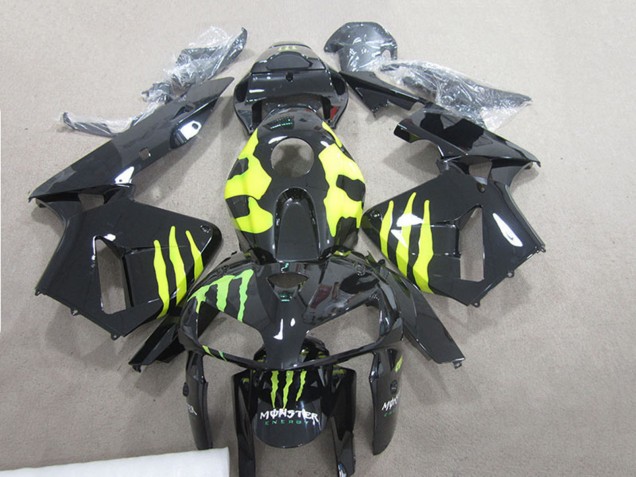Carene Moto Honda CBR600RR 2007-2008 - Nero Lucido Giallo Verde Mostro