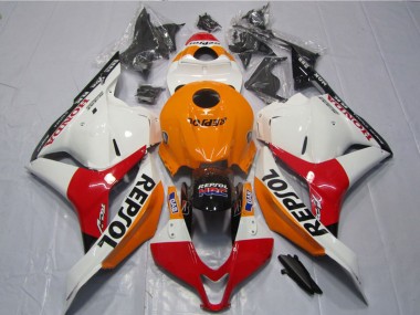 Kit Carene Moto Completo Honda CBR600RR 2009-2012 - Arancia Bianco Rosso Nero Lucido Repsol