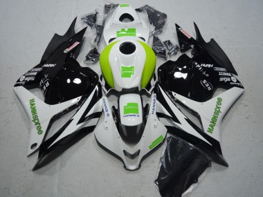 Carena Moto Honda CBR600RR 2009-2012 - Bianco Verde Nero Lucido Hannspree
