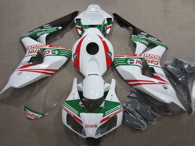 Carene Moto Honda CBR1000RR 2006-2007 - Bianco Rosso Verde Nero Lucido Castrol