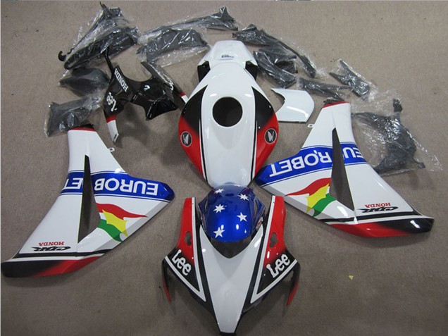 Carene Moto Honda CBR1000RR 2006-2007 - Bianco Rosso Blu Stella Carrera EuroBet Lee