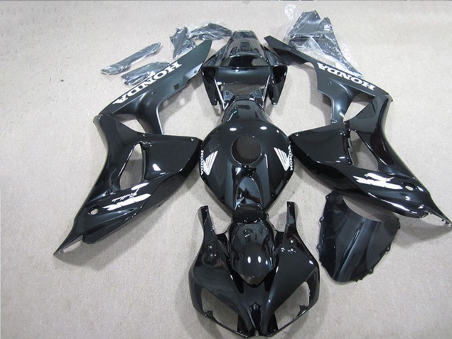 Carene Moto Honda CBR1000RR 2006-2007 - Nero Lucido Bianco Decals
