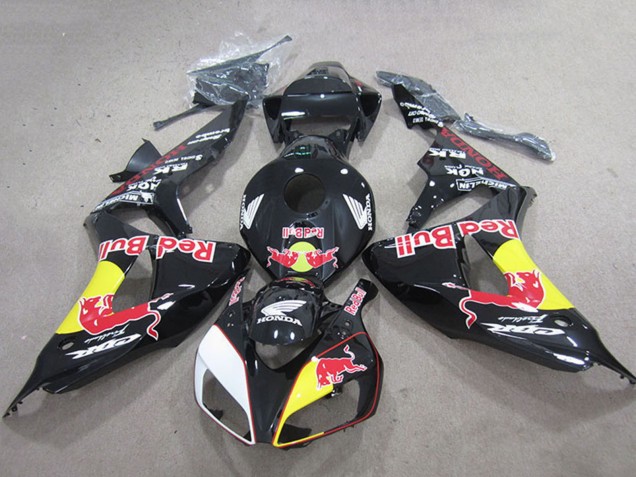 Carene Moto Honda CBR1000RR 2006-2007 - Nero Lucido Giallo Bianco Red Bull