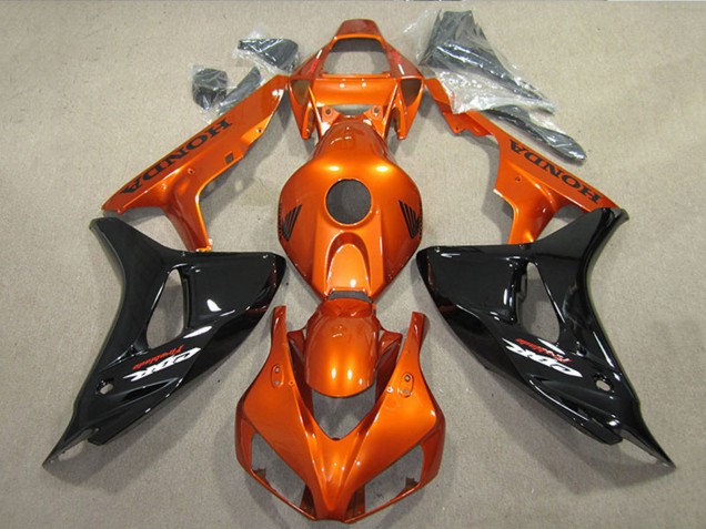 Carene Moto Honda CBR1000RR 2006-2007 - Arancia Nero Lucido