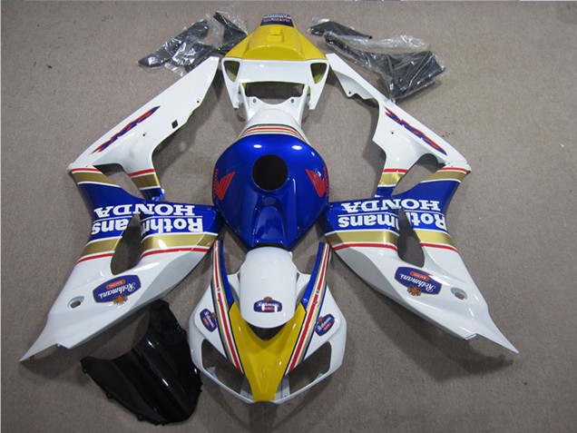 Carene Moto Honda CBR1000RR 2006-2007 - Bianco Blu Giallo Oro Rothmans