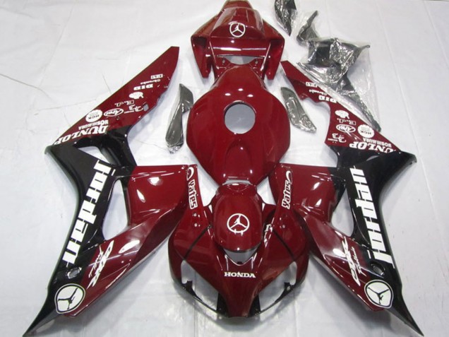 Carene Moto Honda CBR1000RR 2006-2007 - Rosso Bordeaux Nero Lucido Bianco Jordan