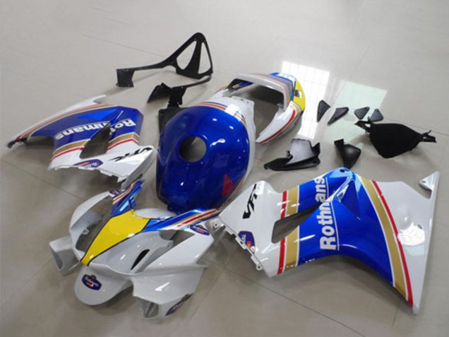 Carene Moto Honda VFR 800 2002-2013 - Bianco Blu Giallo Rothmans