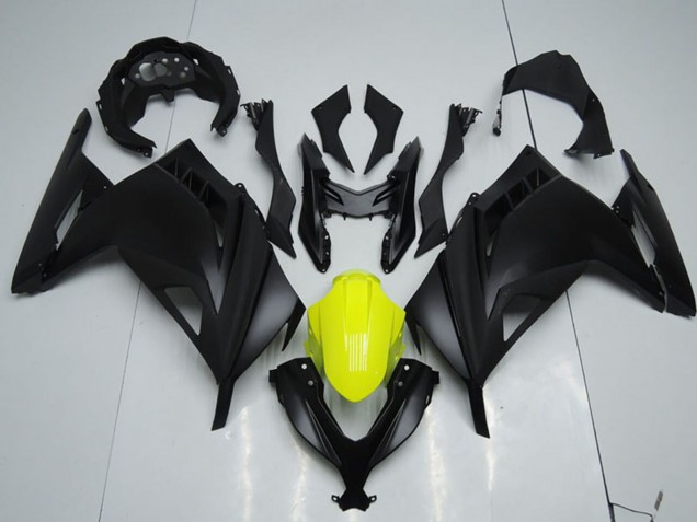 Carene Moto Kawasaki ZX300R 2013-2018 - Nero Opaco Giallo