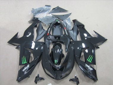 Carene Moto Kawasaki ZX6R 2007-2008 - Nero Ninja Verde Mostro