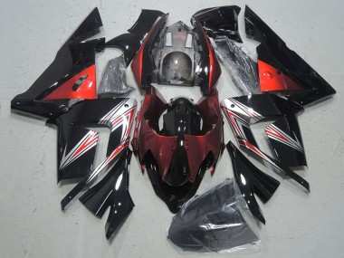 Carene Moto Kawasaki ZX10R 2004-2005 - Nero Rosso