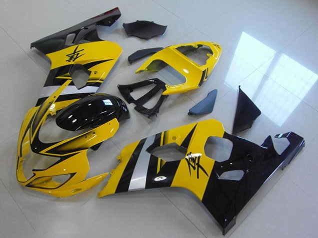 Carene Moto ABS Suzuki GSXR 750 2004-2005 - Giallo Argento Nero