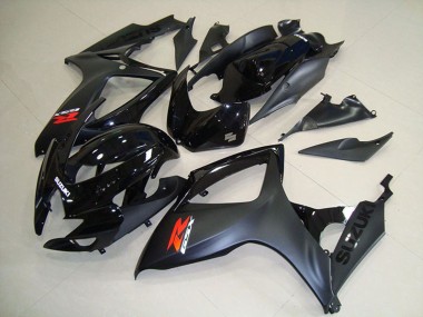 Carene Moto Suzuki GSXR 750 2006-2007 - Nero Lucido Nero Opaco Rosso