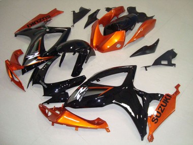 Carene Moto Suzuki GSXR 750 2006-2007 - Arancia Nero Lucido