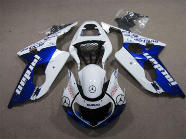 Carene Moto Suzuki GSXR 1000 2000-2002 - Bianco Blu Jordan Motul