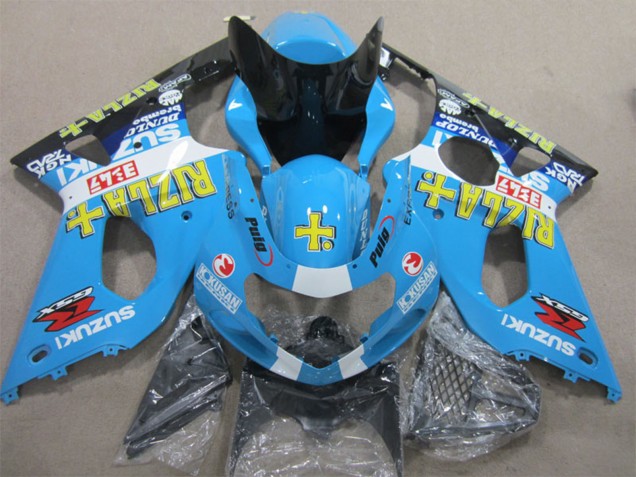 Carene Moto Suzuki GSXR 1000 2000-2002 - Blu Giallo Bianco Nero Rizla