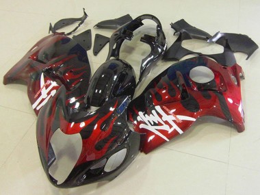 Carene Moto Suzuki GSXR 1300 Hayabusa 1996-2007 - Nero Lucido Rosso Fiamma