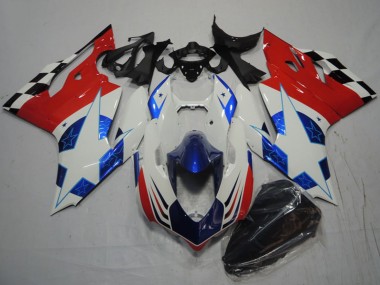 Carene Moto Ducati 1199 2011-2014 - Bianco Blu Rosso Nero
