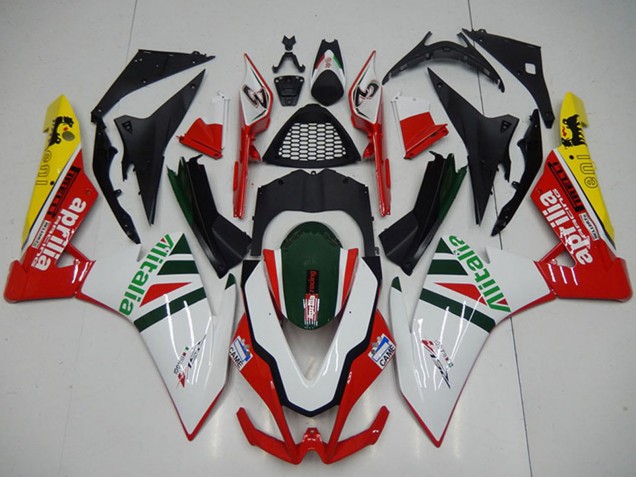 Carene Moto Aprilia RSV4 1000 2009-2015 - Bianco Rosso Verde Giallo Nero Alitalia