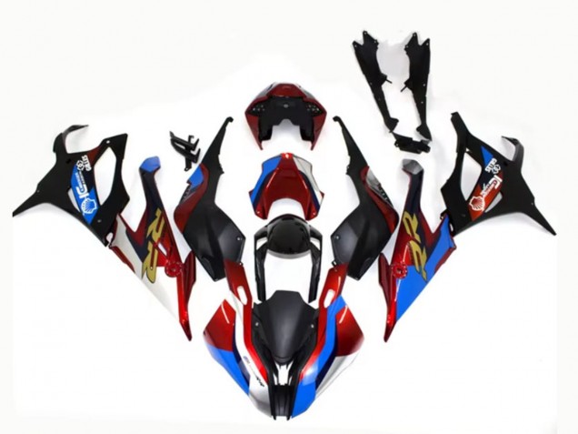 Carena Moto BMW S1000RR 2019-2022 - Nero Blu Rosso Oro Stile di Corsa