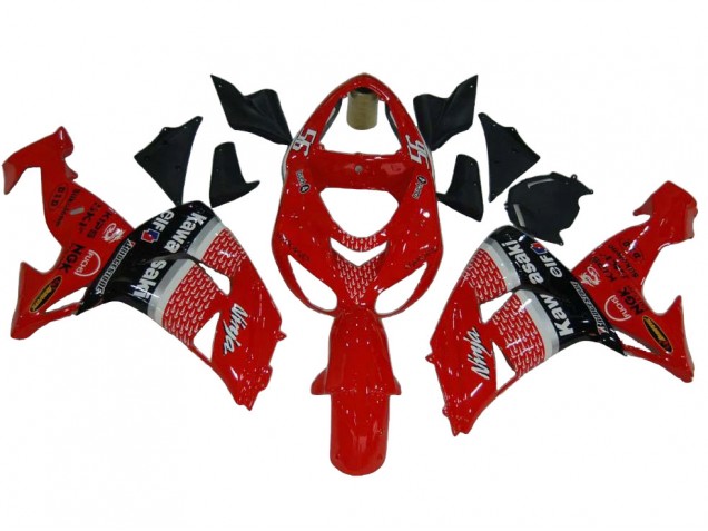 Carena Moto Kawasaki ZX10R 2006-2007 - Rosso Argento Grigio Nero Elf 56