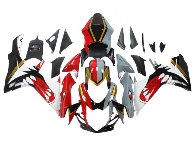 Carena Moto Suzuki GSXR 600/750 2011-2024 - Rosso Oro Grigio Nero Bianco Squalo