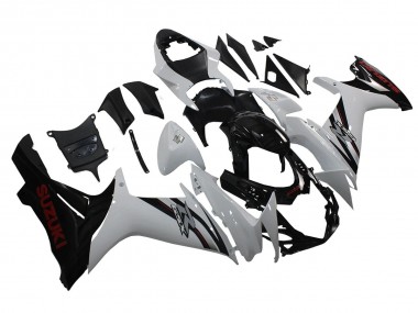 Carena Moto Suzuki GSXR 600/750 2011-2024 - Bianco Nero Lucido