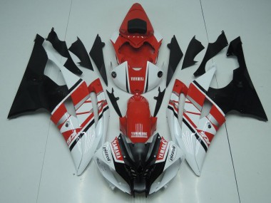 Plastica Yamaha R6 08-16 - Rosso Bianco Nero